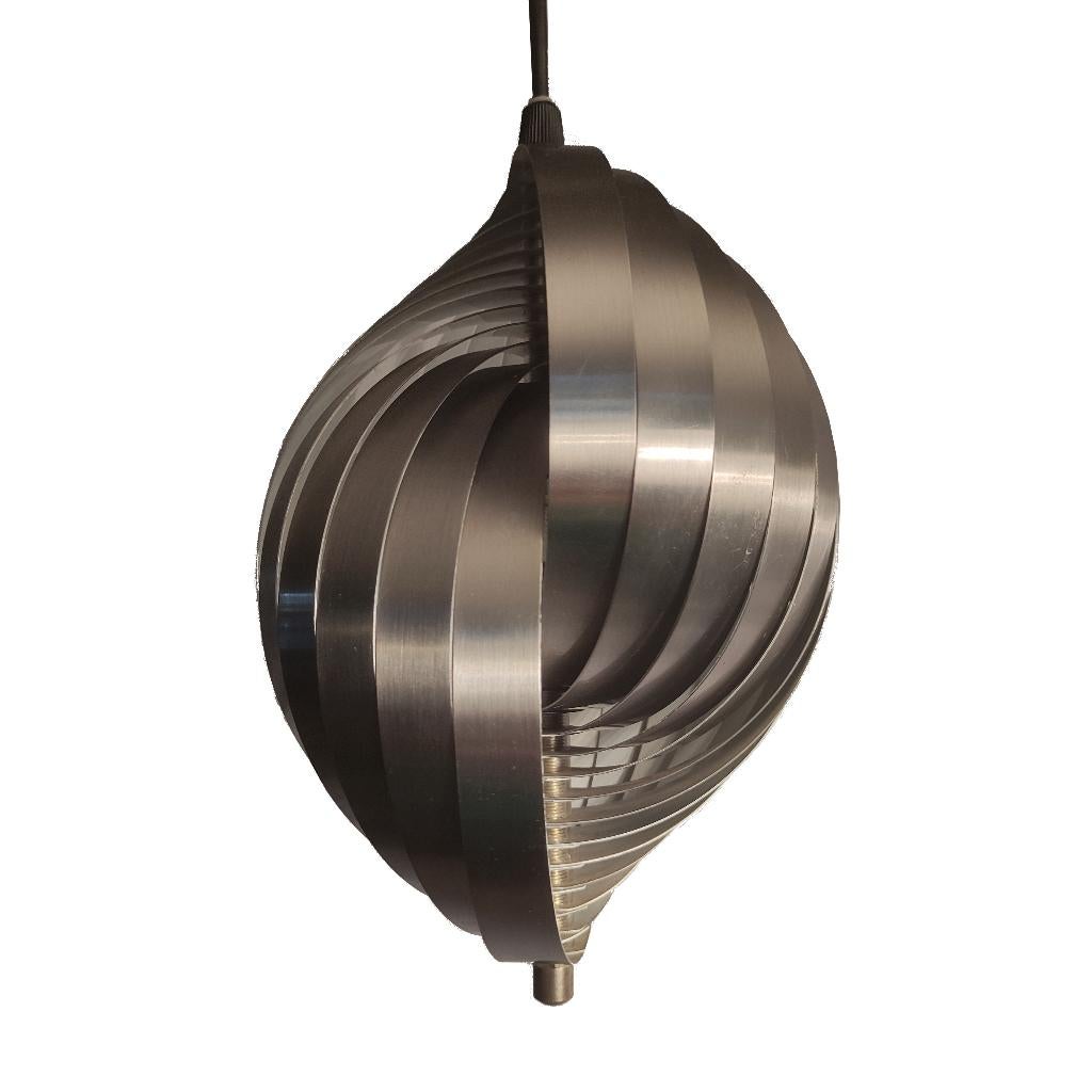 Geweldige vintage Henri Mathieu design hanglamp Lyfa Denmark, Ophalen of Verzenden, Gebruikt, Metaal