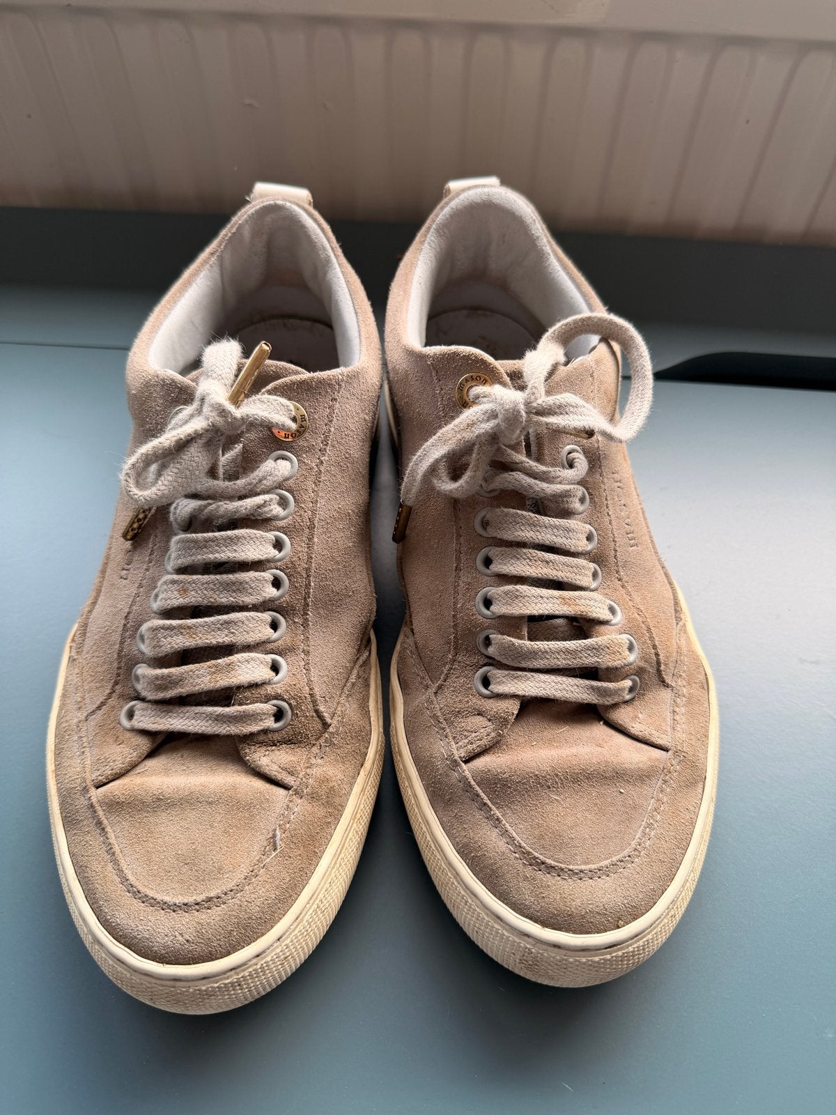 Mason Garments sneakers, lichtgrijs suède, Ophalen of Verzenden, Gedragen, Overige kleuren, Sneakers of Gympen
