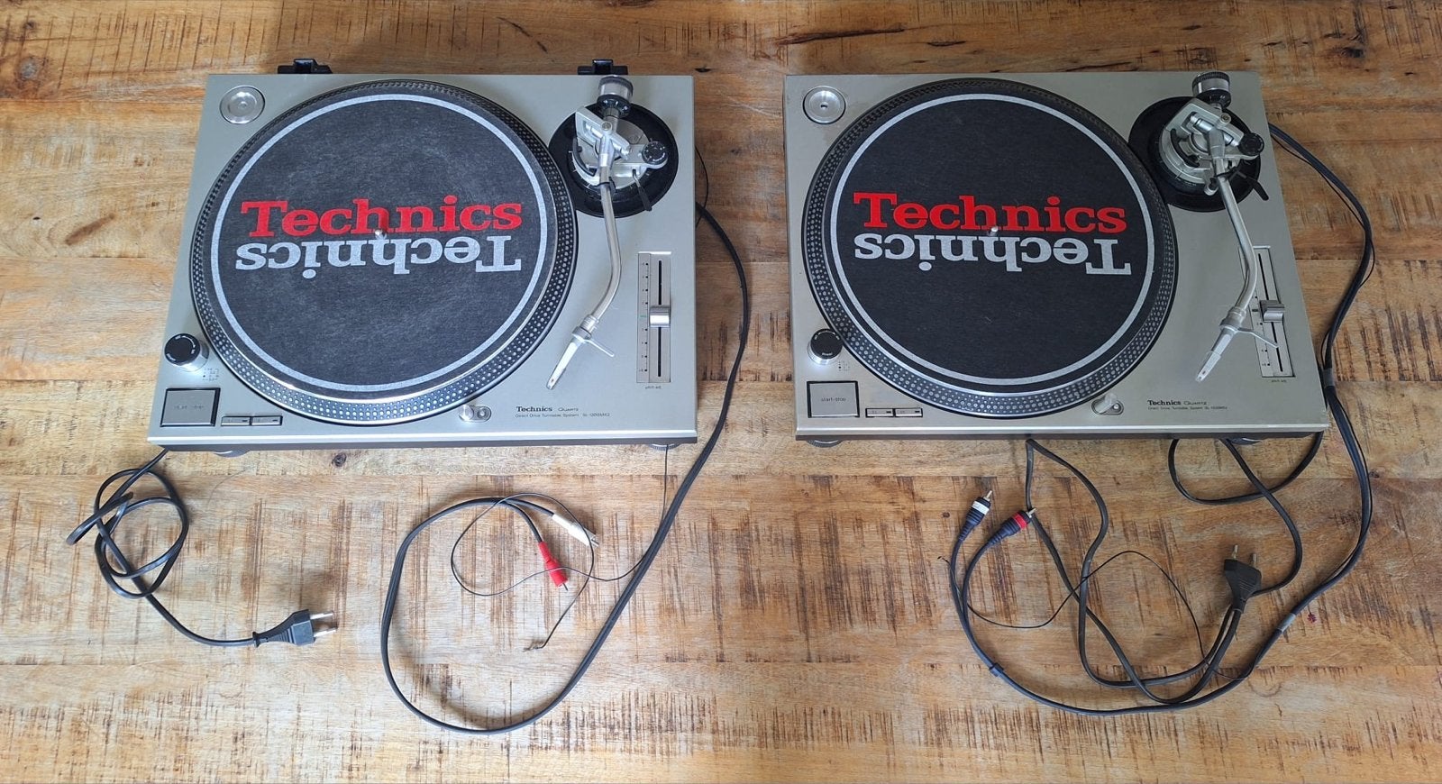 2x Technics SL1200 MKII platenspelers (setprijs), Ophalen, Gebruikt, Pitch-regelaar, Platenspeler
