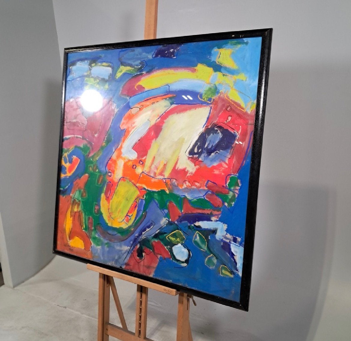 Origineel schilderij Maya Wildevuur – Abstract – 105x105, Ophalen