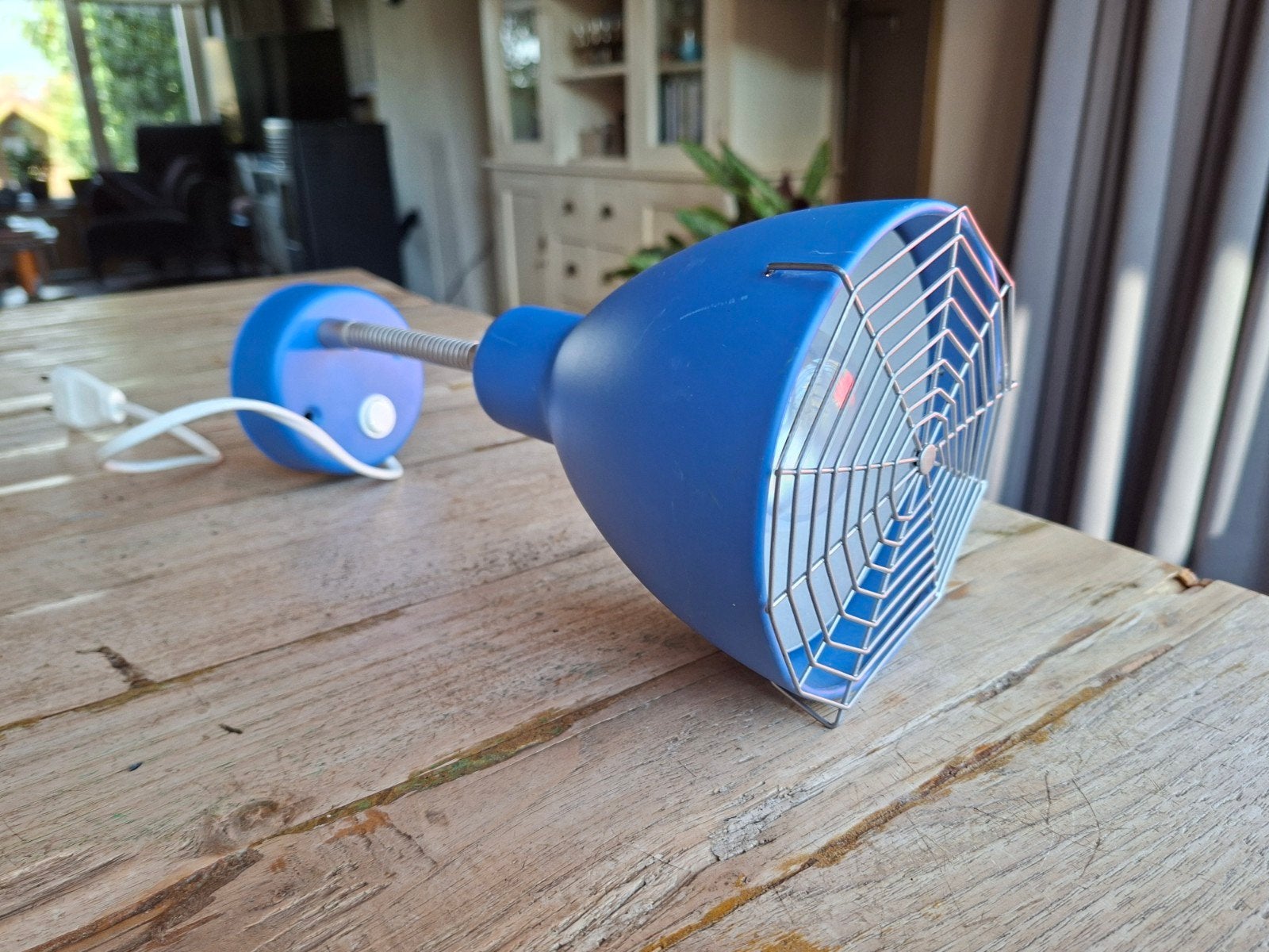 Vintage IKEA Minnen Wandlamp Blauw - Spinnenweb Design, Ophalen of Verzenden