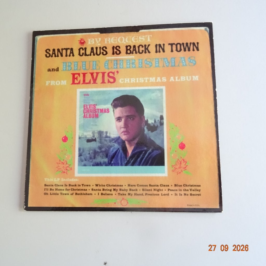 Elvis Presley - Blue Christmas/Santa Claus is back in town, Verzenden, Zo goed als nieuw, Overige genres
