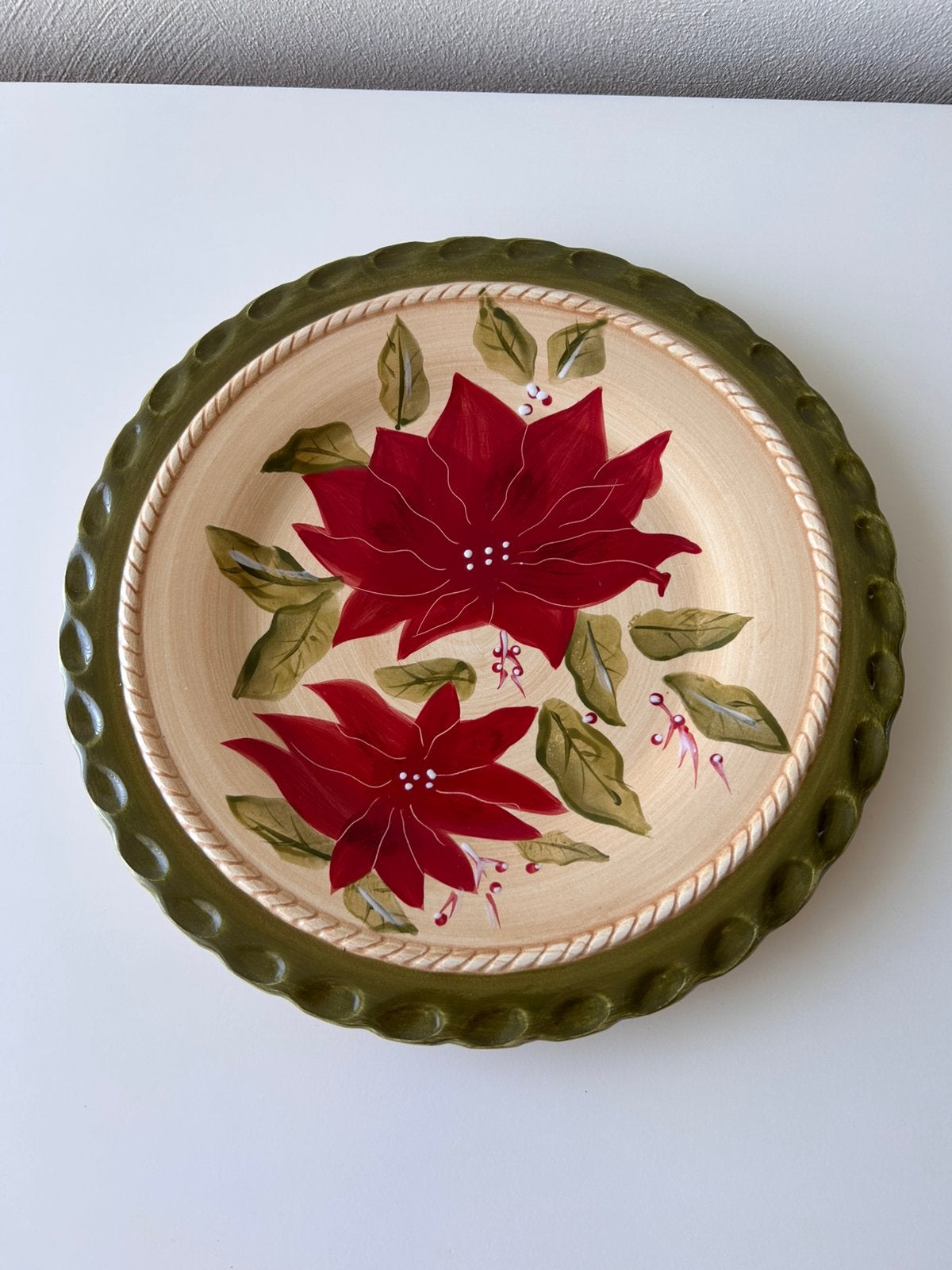 Ambiance Collections “fleur de noel” bord, Ophalen of Verzenden