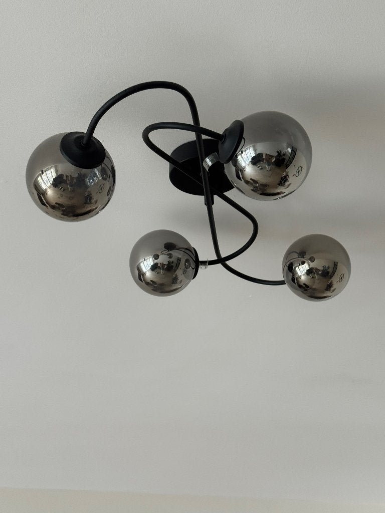 Plafond lamp smoke glas dimbaar, Ophalen, Zo goed als nieuw, Glas, Modern industrieel