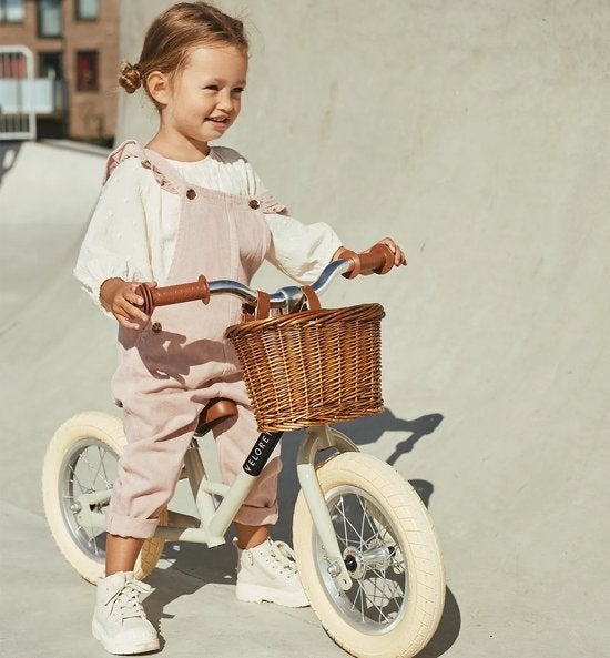 Veloretti driewieler / tweewieler loopfiets met rotanmandje, Ophalen, Zo goed als nieuw, Minder dan 16 inch