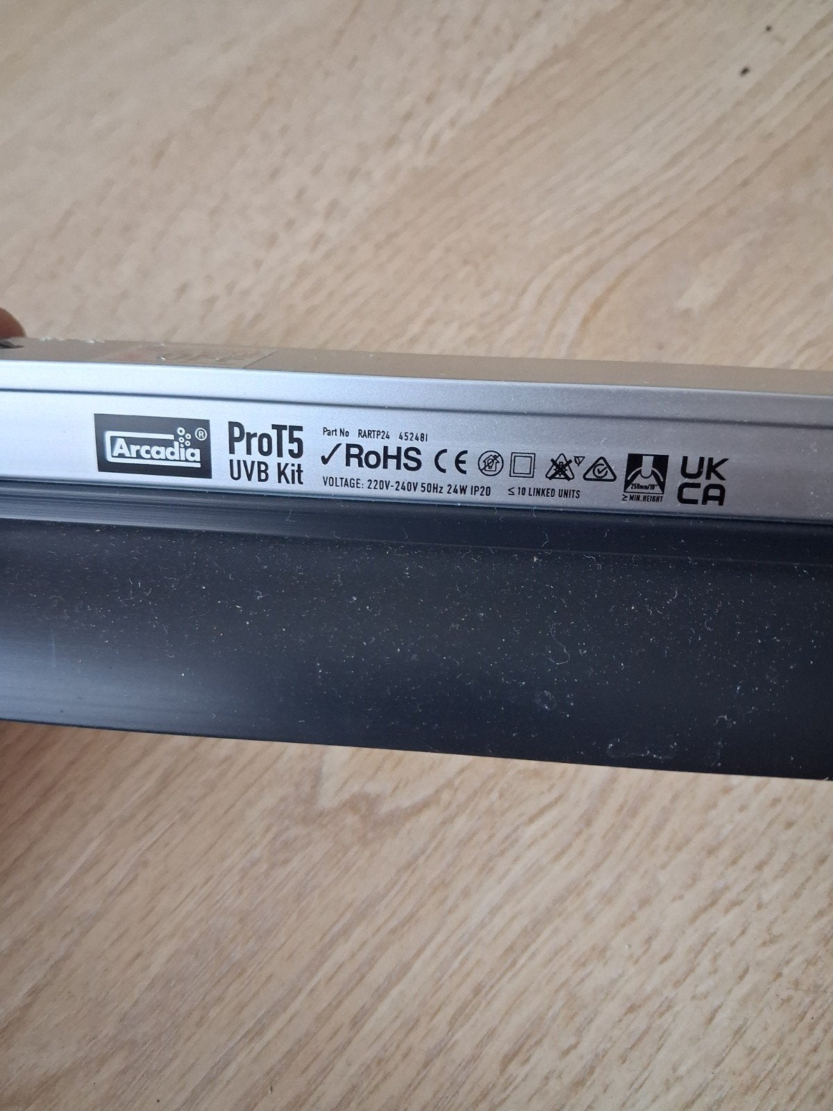 arcadia prot5 uvb kit 14 % 24 watt, Ophalen of Verzenden, Zo goed als nieuw, Verlichting