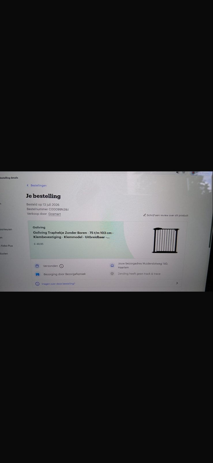 Goliving Traphekje Zonder Boren - 75 t/m 103 cm, Ophalen, Gebruikt, 100 tot 115 cm, Klemhekje