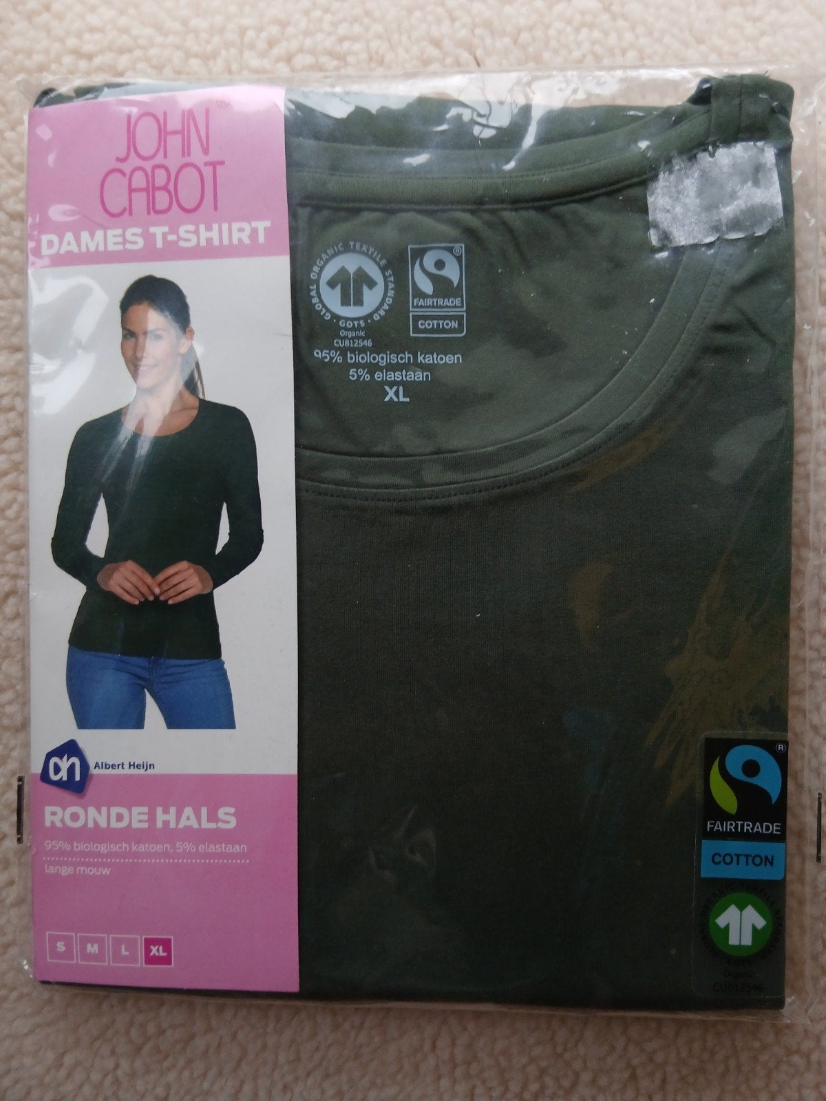 Groen T-shirt met lange mouwen  XL, Maat 46/48 (XL) of groter, Nieuw, Ophalen of Verzenden, Groen