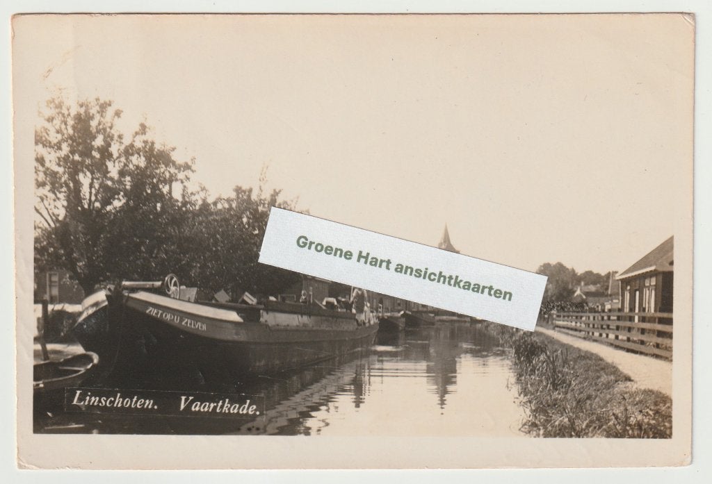 Linschoten - Vaartkade 1941 * Fotokaart, Ophalen of Verzenden, 1920 tot 1940, Gelopen, Utrecht