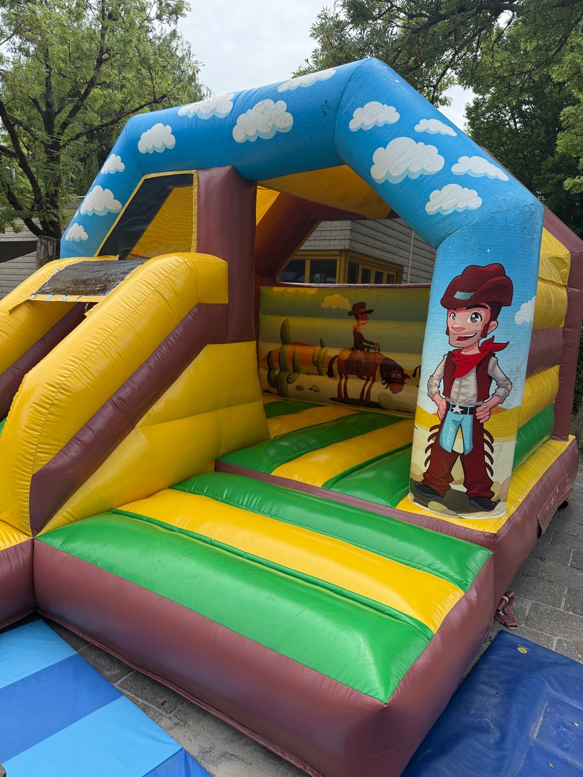 Western thema springkussen 5x4m met certificaat, Ophalen of Verzenden, Gebruikt