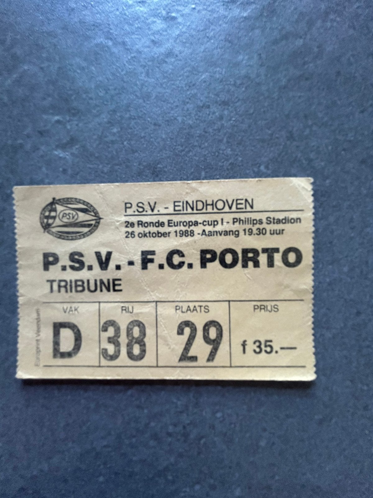 PSV - FC Porto ticket, Ophalen of Verzenden, PSV, Overige typen
