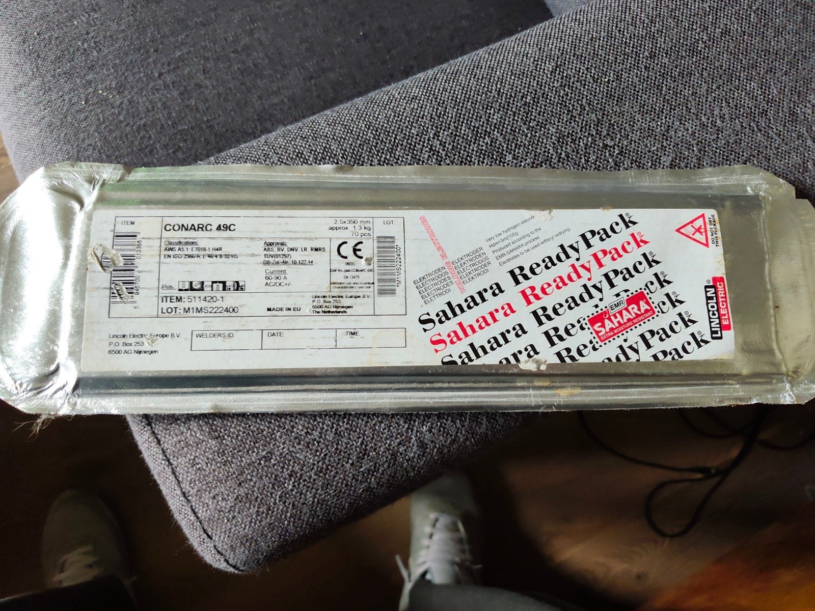 Lincoln CONARC 49C Laselektroden 2.5x350mm (8 pakken), Ophalen, Nieuw, Elektroden