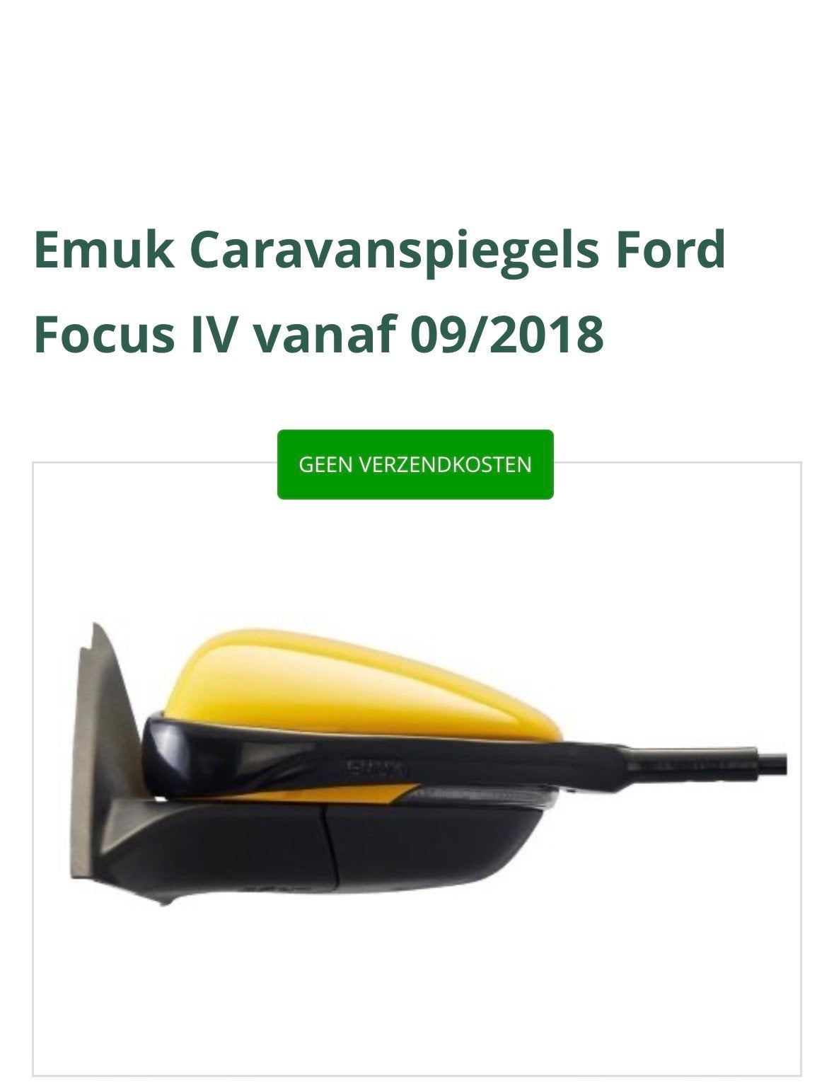 Emuk Caravanspiegels Ford Focus IV vanaf 09/2018, Ophalen, Gebruikt, Ford