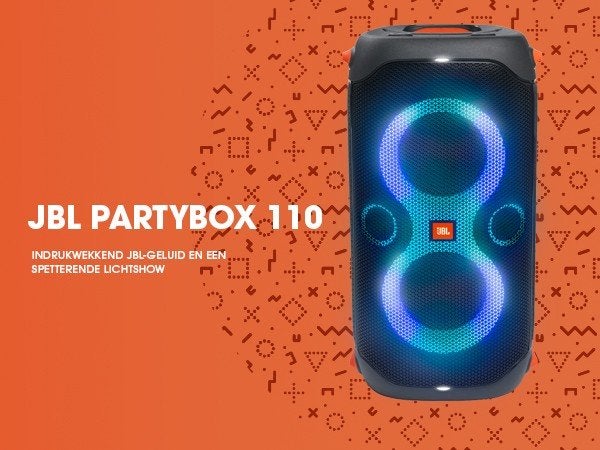 JBL PartyBox 110 - Krachtige Party Speaker met Lichteffecten, JBL, Bluetooth, Party speaker, Zo goed als nieuw