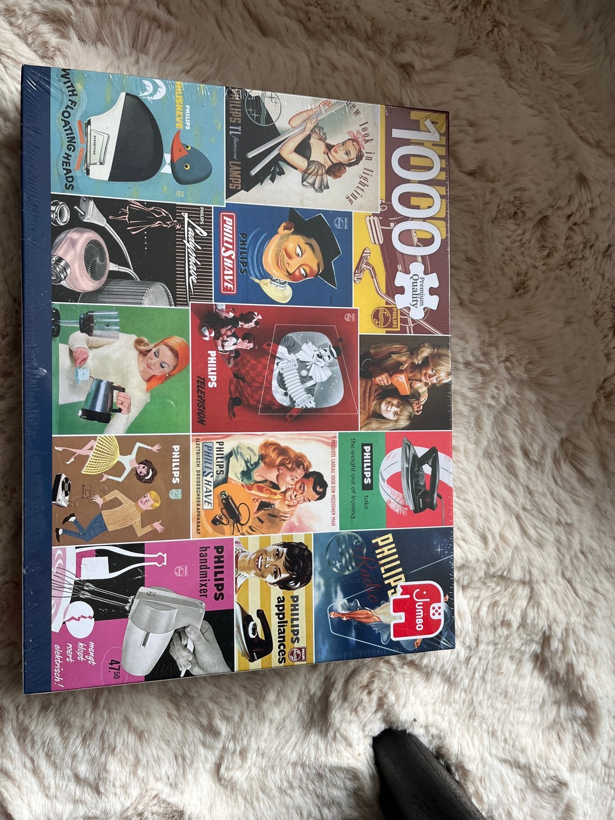Nieuwe Jumbo Legpuzzel 1000 stukjes - Vintage Philips, Ophalen of Verzenden, 500 t/m 1500 stukjes, Nieuw, Legpuzzel