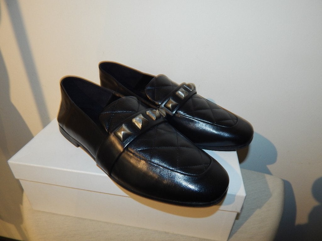 Claudie Pierlot leren loafers studs ruiten stiksel Als Nie41, Verzenden, Claudie Pierlot, Zo goed als nieuw, Instappers