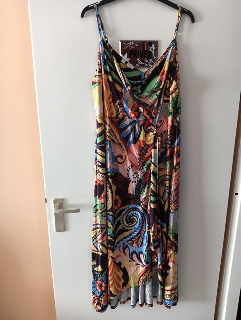 Leuk fleurig zomer jurkje, Kleding | Dames, Ophalen, Zo goed als nieuw, Maat 42/44 (L), Boven de knie