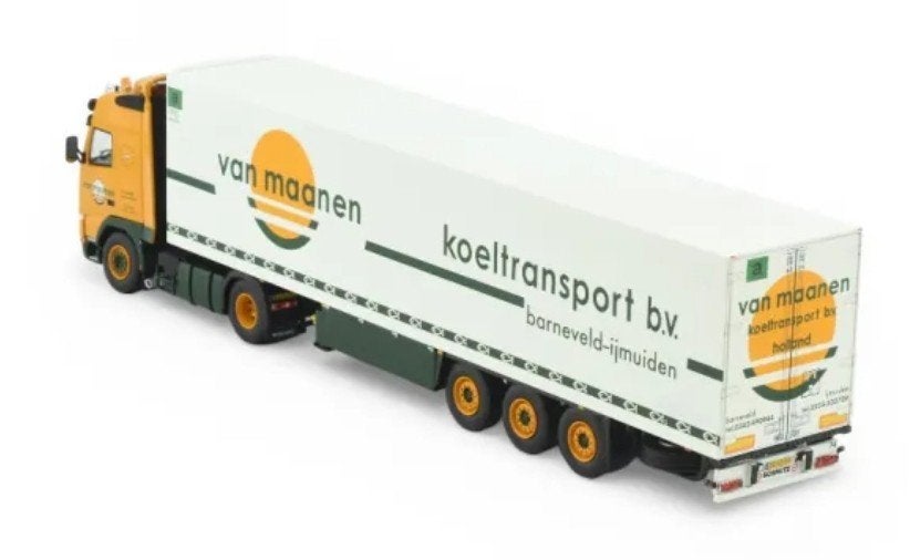 TEKNO VOLVO FH01 GLOBETROTTER + KOEL TRAILER - VAN MAANEN, Hobby en Vrije tijd, Modelauto's | 1:50, ., Nieuw, Tekno, Bus of Vrachtwagen