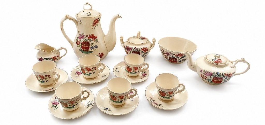 Frederik Regout Flora Koffieservies, Ophalen of Verzenden