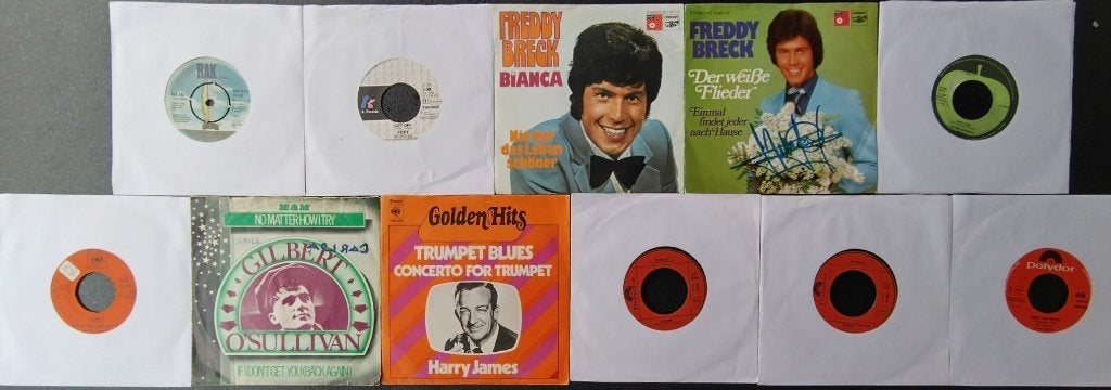 Set 2: 11 singles jaren 70, Gebruikt, Originele persing, 7 inch, Ophalen of Verzenden