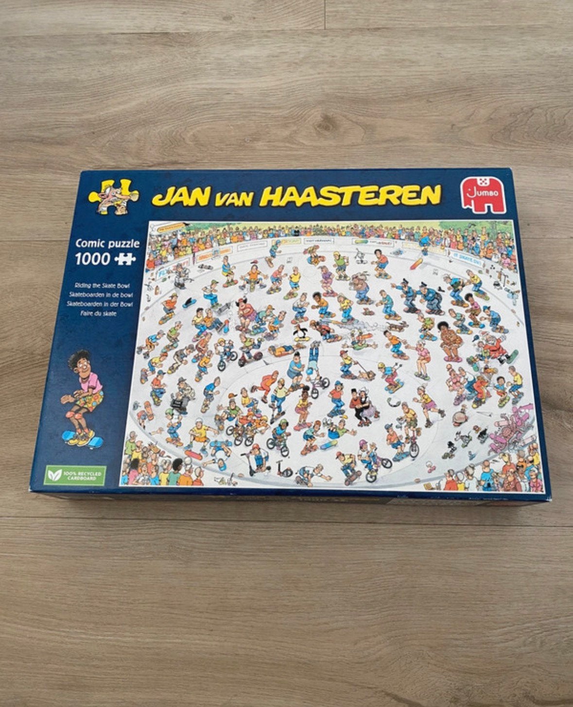 Legpuzzel Jan van Haasteren - 1000 - ‘Riding the skate bowl’, Hobby en Vrije tijd, Ophalen of Verzenden, 500 t/m 1500 stukjes