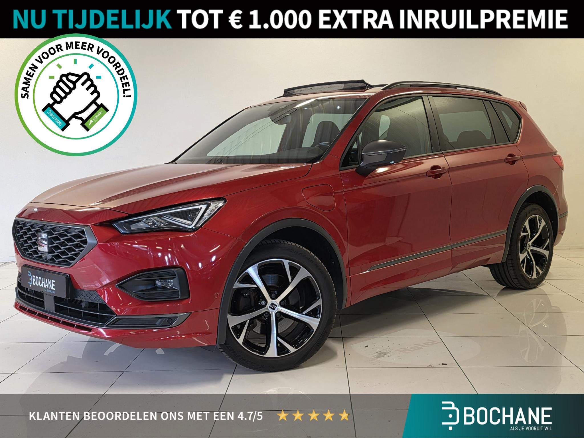 SEAT Tarraco 1.4 TSI e-Hybrid PHEV FR Business Intense | SoH, Auto's, 4 cilinders, Met garantie (alle), Hybride Elektrisch/Benzine