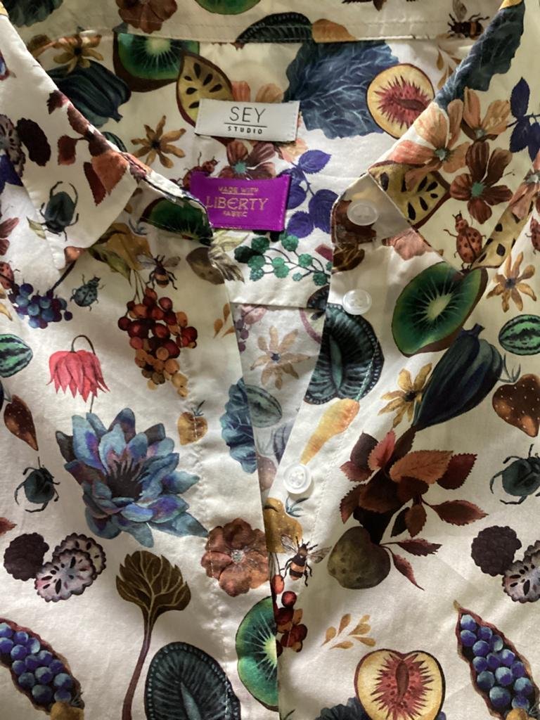 SEY STUDIO (Purdey) Blouse van LIBERTY katoen mt 42 l. Mouw, Ophalen of Verzenden, Zo goed als nieuw, Maat 42/44 (L), Overige kleuren