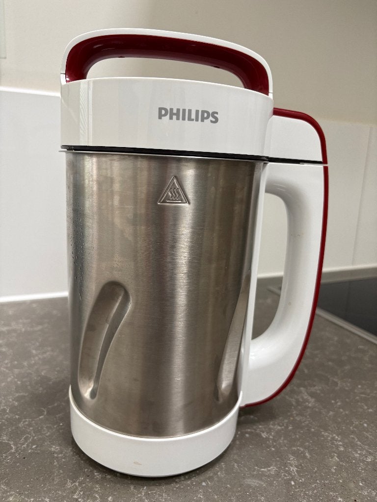 Soepmaker/blender Philips, zgan, RVS, 1,2liter, Witgoed en Apparatuur, 1 tot 2 liter, Ophalen, Zo goed als nieuw, 3 snelheden of meer