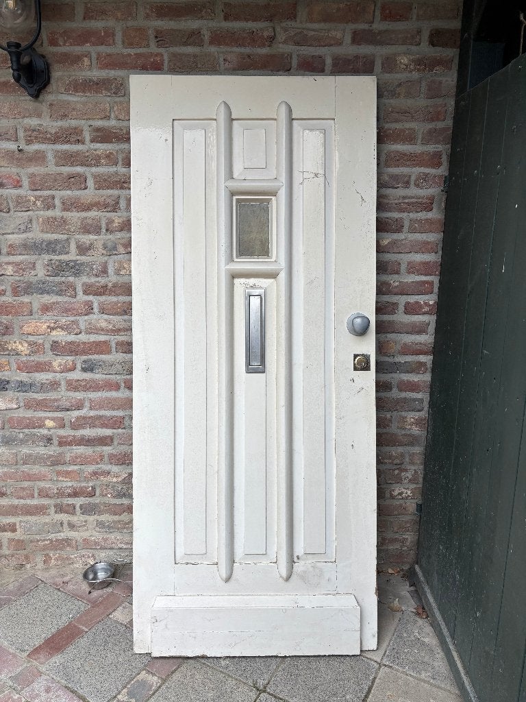 Karakteristieke jaren '30 voordeur (204x87cm), Ophalen, Gebruikt, 80 tot 100 cm, Buitendeur