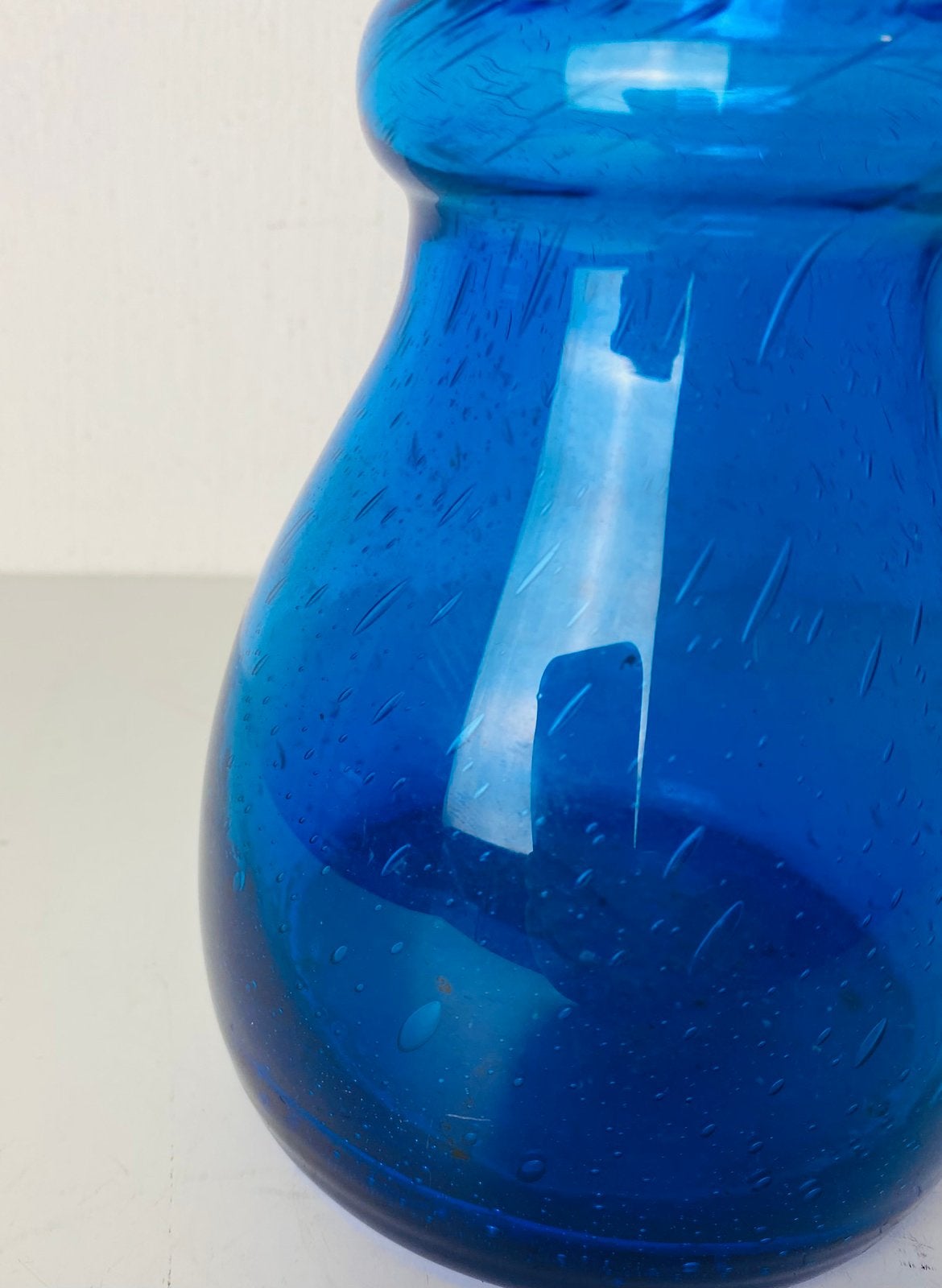 Blauw glazen vaas Royal Leerdam Kristalunie, Ophalen of Verzenden