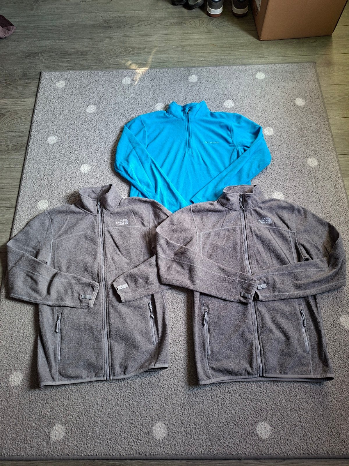 1x Columbia fleece trui & 2x The North Face fleece vest S, Kleding | Heren, Ophalen of Verzenden, Gedragen, Maat 46 (S) of kleiner