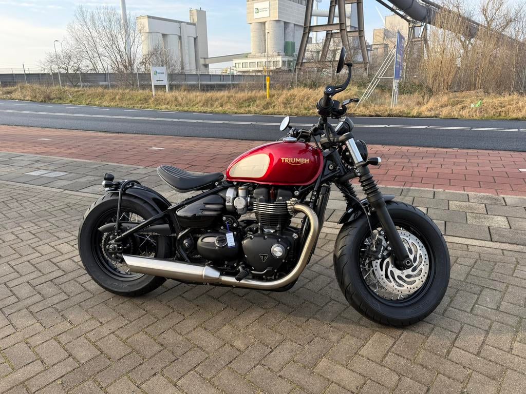Orginele uitlaat Triumph Bonneville Bobber inclusief bochten, Ophalen, Gebruikt