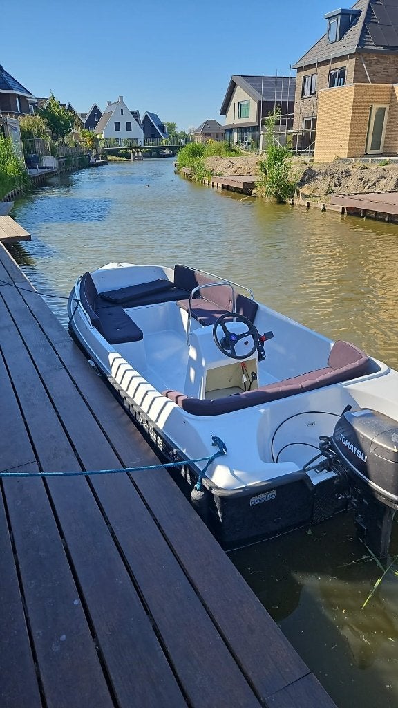 Sea Finder 435 sloep incl. trailer en 18 PK buitenboordmotor, Zonnedek, Gebruikt, 4 m, 18 pk