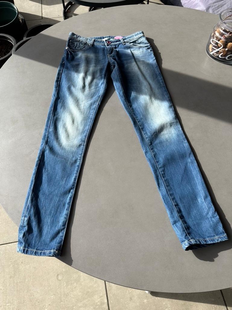 Blauwe Vingino Amelia slimfit jeans, maat 14, Broek, Zo goed als nieuw, Vingino, Verzenden