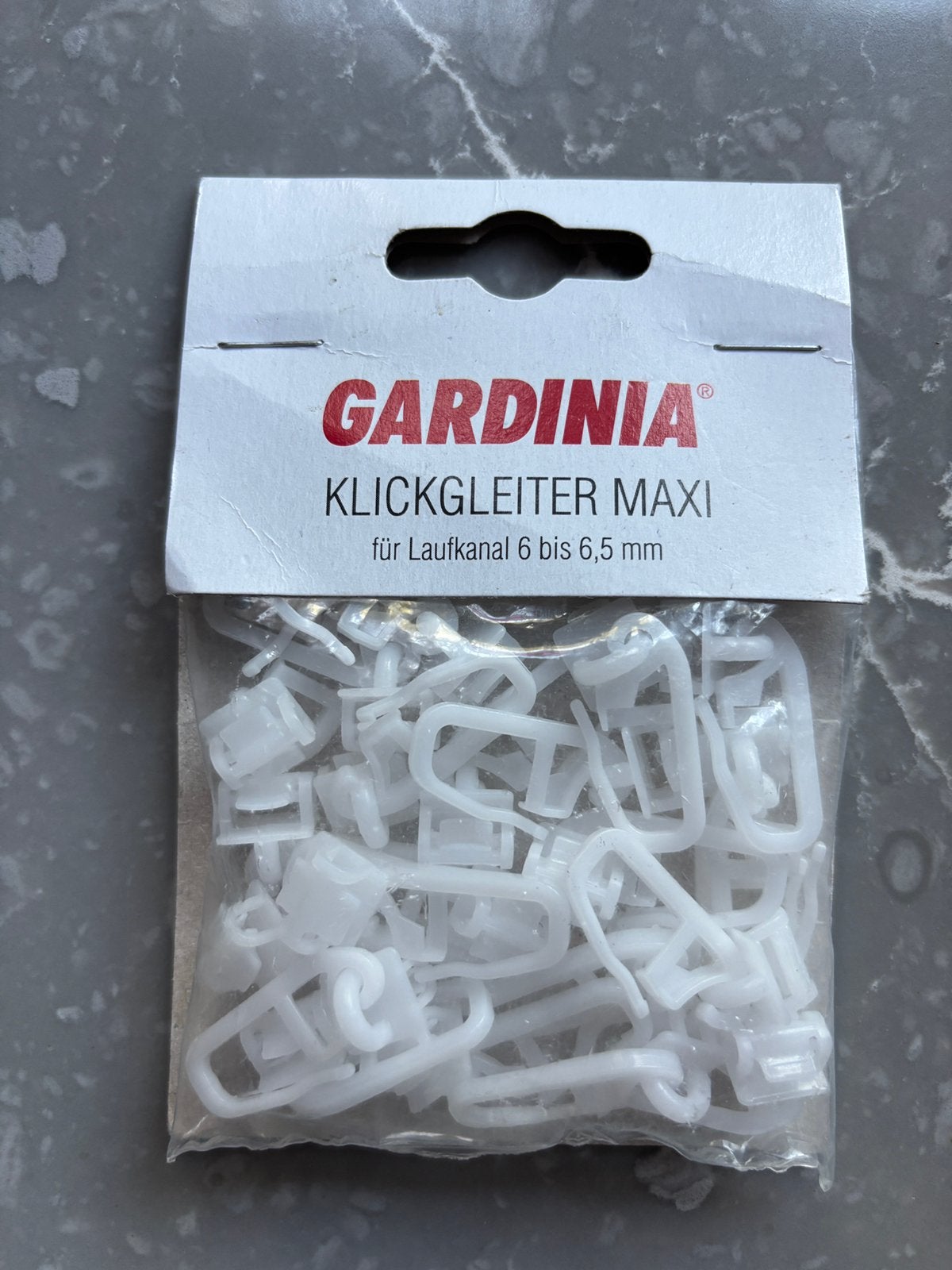 Gardinia klickgordijnrunners, Verzenden, Nieuw, Kunststof