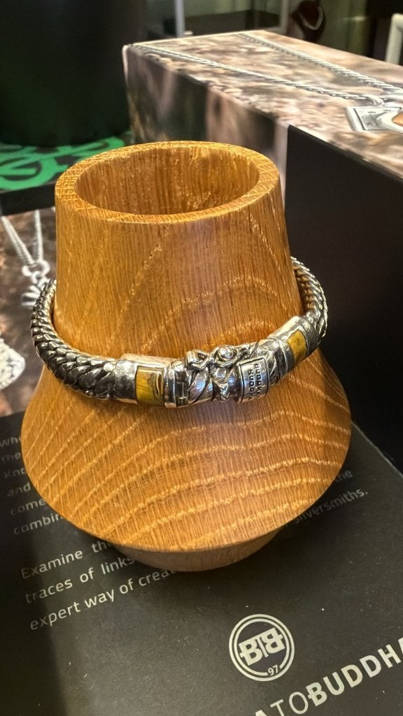 BUDDHA TO BUDDHA ARMBAND TYPE J070TI D BEN XS STONE € 359,00, Sieraden, Tassen en Uiterlijk, Ophalen of Verzenden, Nieuw, Zilver
