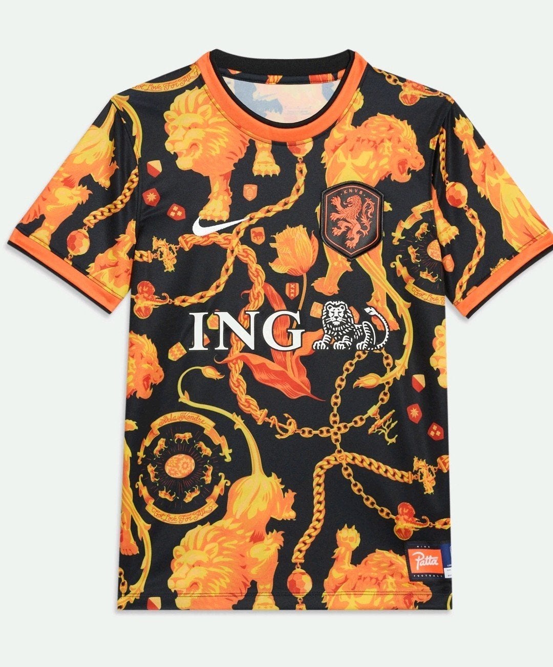 Patta Nederland Voetbalshirt nieuw - XL, Kleding | Heren, T-shirts, Maat 48/50 (M), Zwart, Ophalen of Verzenden, Zo goed als nieuw