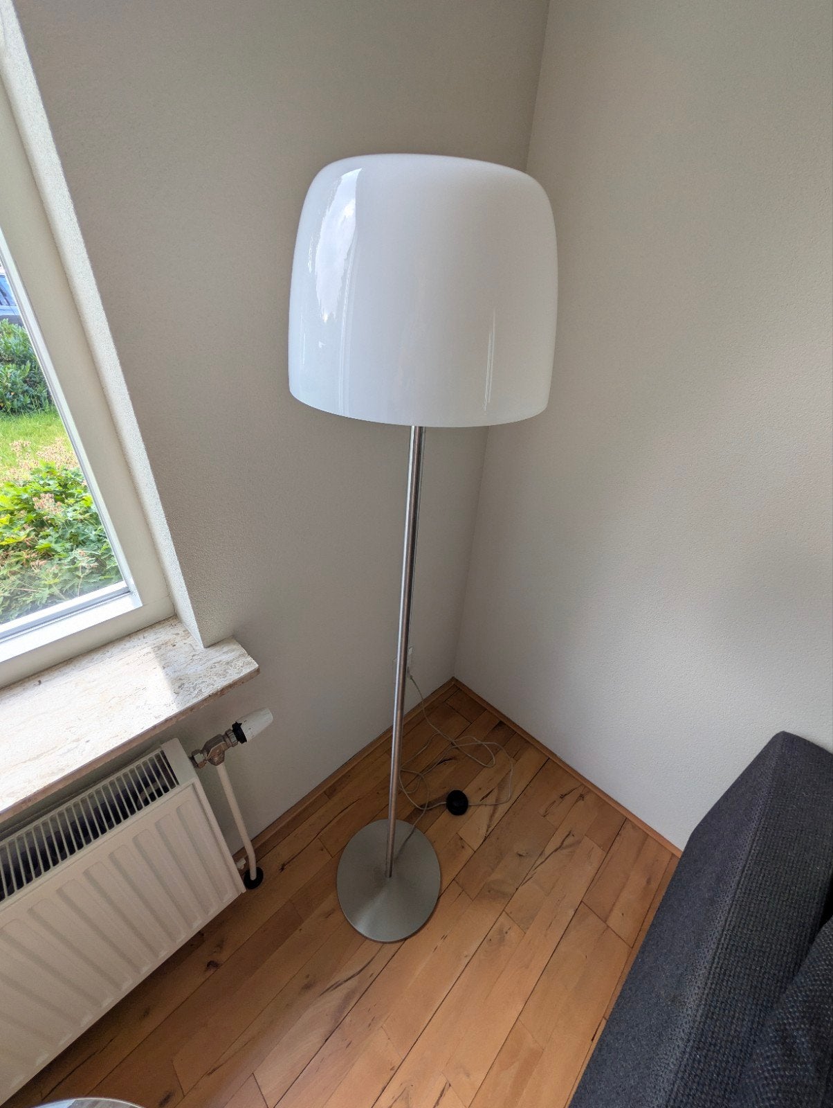 Prandina Notte F5 staande design lamp, Ophalen, 100 tot 150 cm, Zo goed als nieuw, Glas