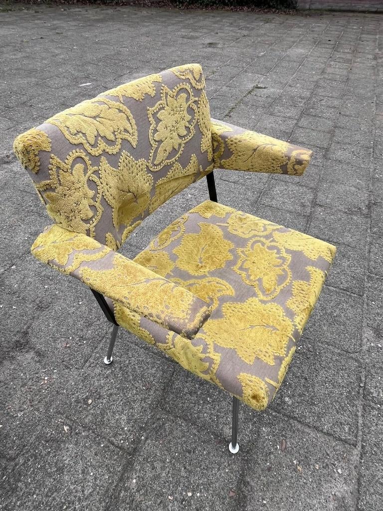 Gispen Stoel (3 keer), Huis en Inrichting, Stoelen, Ophalen, Gebruikt, Blauw, Metaal
