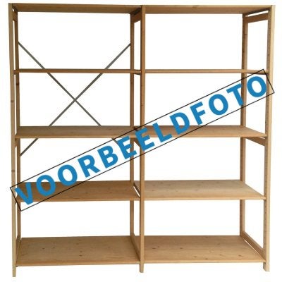 Ahrend Stavast houten legbordstelling - 207x165x30 cm, Niet ingevuld, Gebruikt, Niet ingevuld, Niet ingevuld