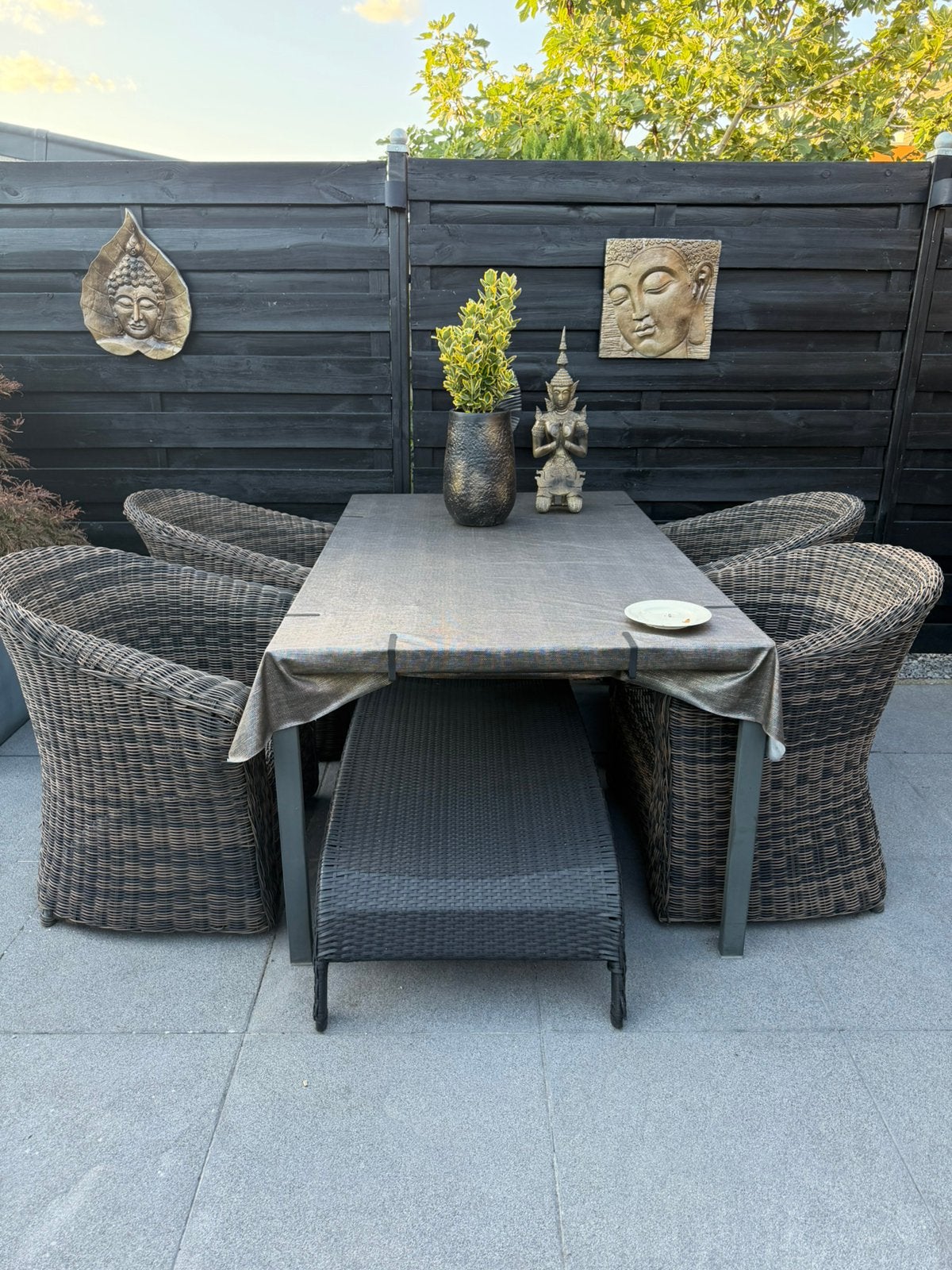 Tuinset 4 fautails plus tafel, Ophalen of Verzenden, Zo goed als nieuw
