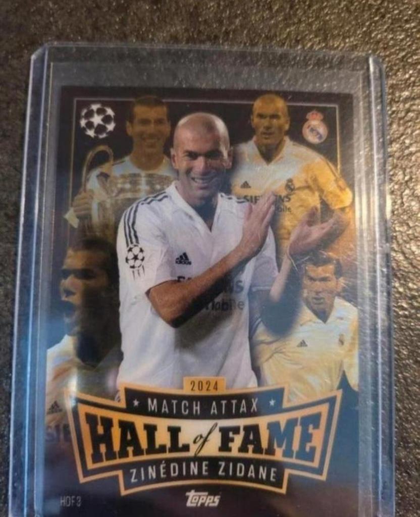 Topps match attax 24/25 Zinédine Zidane Hall of Fame, Ophalen of Verzenden, Zo goed als nieuw, Plaatje