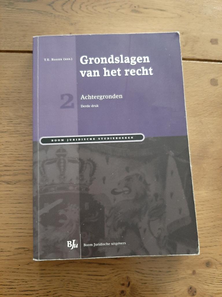 Grondslagen van het recht, achtergronden 3e druk, Boeken, Studieboeken en Cursussen, Boom, Zo goed als nieuw, Alpha, HBO
