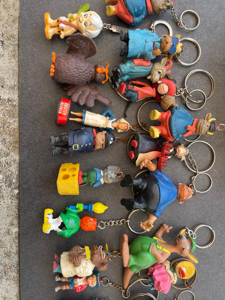 Vintage Sleutelhangers - Diverse Figuren, Verzamelen, Poppetjes en Figuurtjes, Ophalen of Verzenden, Gebruikt