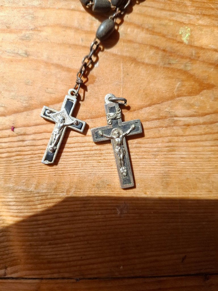 Rozenkrans en hanger kruis, Antiek en Kunst, Ophalen