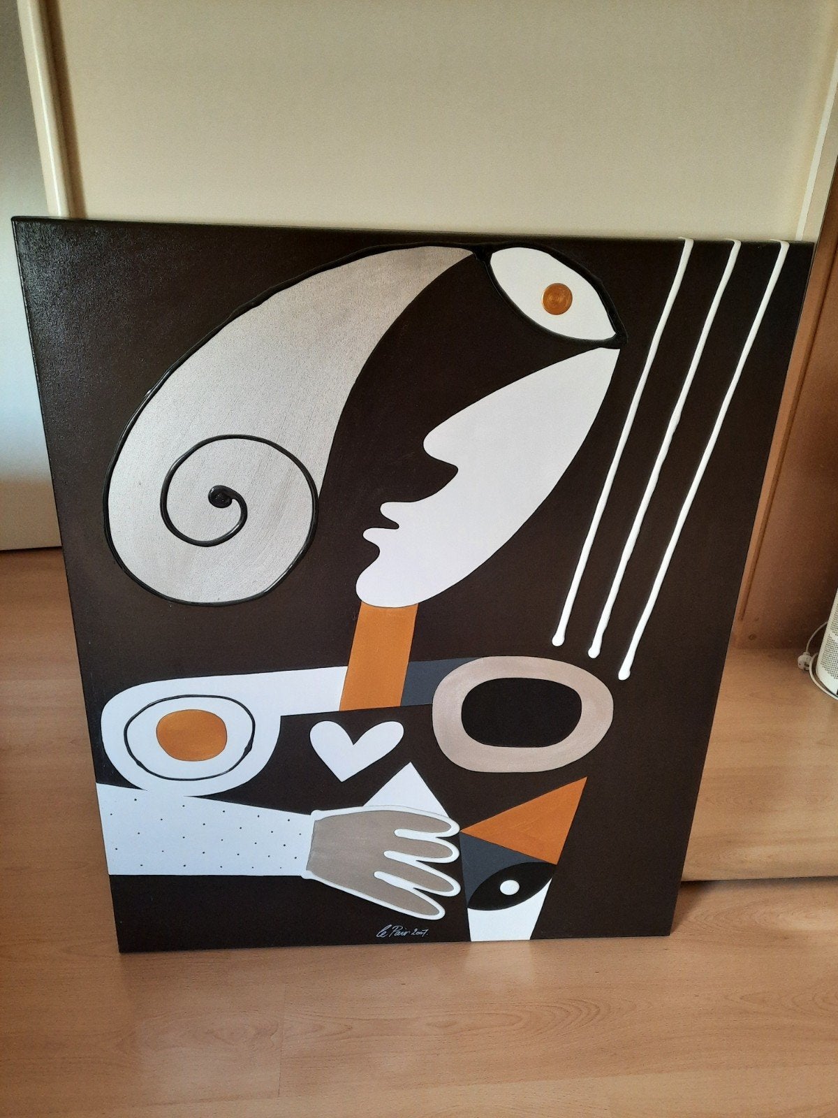 Henders en Hazel canvas, Antiek en Kunst, Kunst | Schilderijen | Abstract, Ophalen of Verzenden