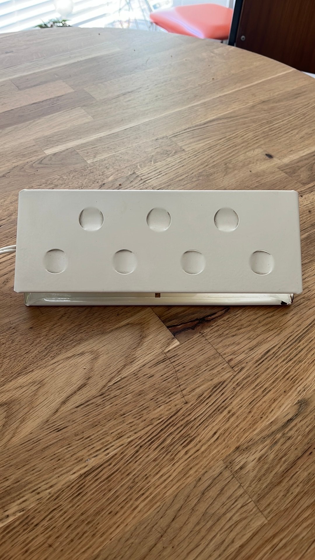 Vintage bedlampje creme/wit, Gebruikt, Bedlamp, E14 (klein), Ophalen of Verzenden