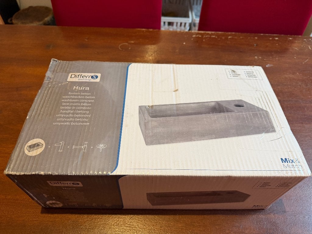 Differenz Hura beton complete set, Ophalen, Nieuw, Steen, Wastafel