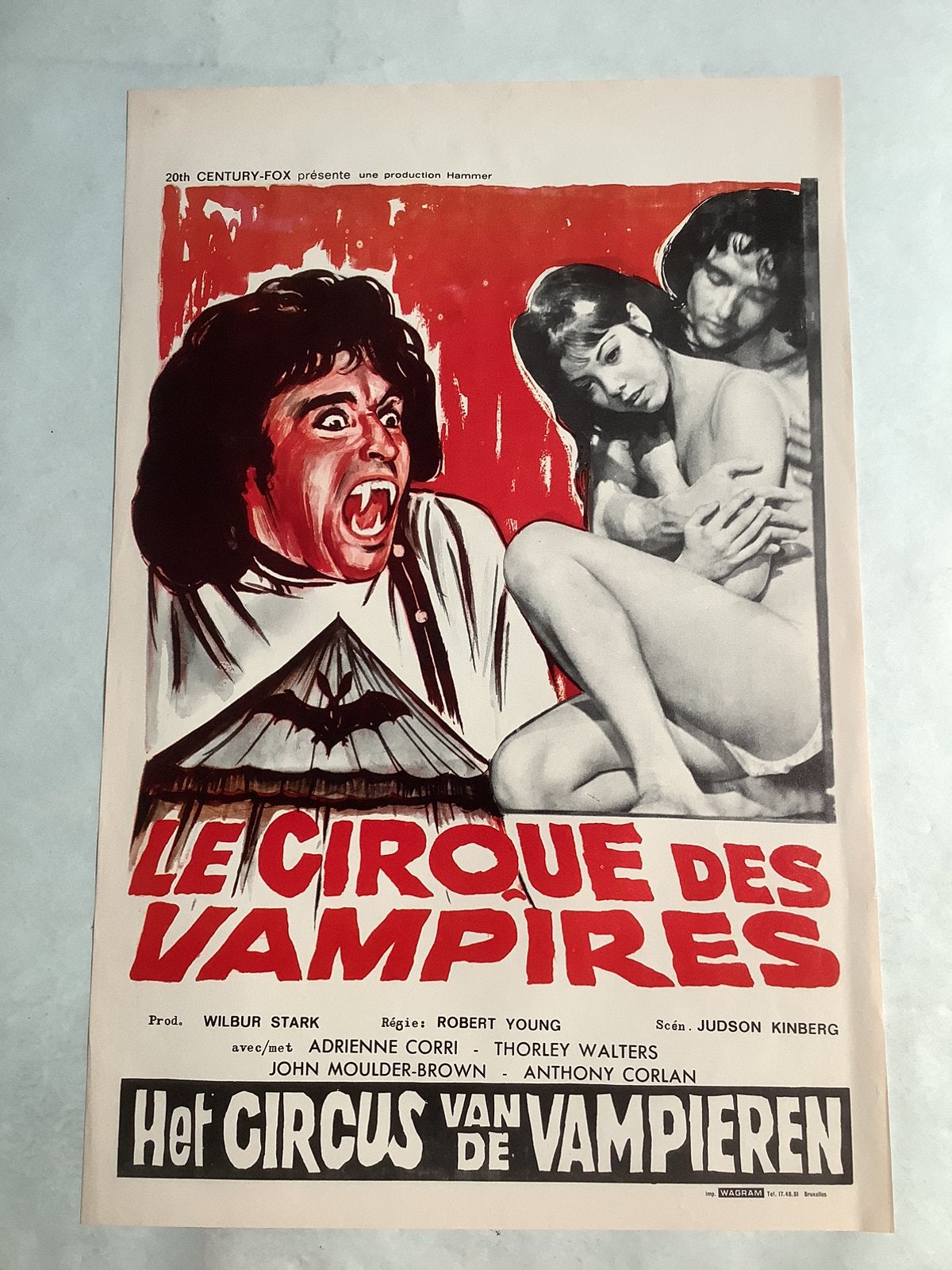VAMPIEREN  CIRCUS    Filmposter   36-54 cm, Ophalen of Verzenden, Gebruikt, Deurposter of groter, Film en Tv