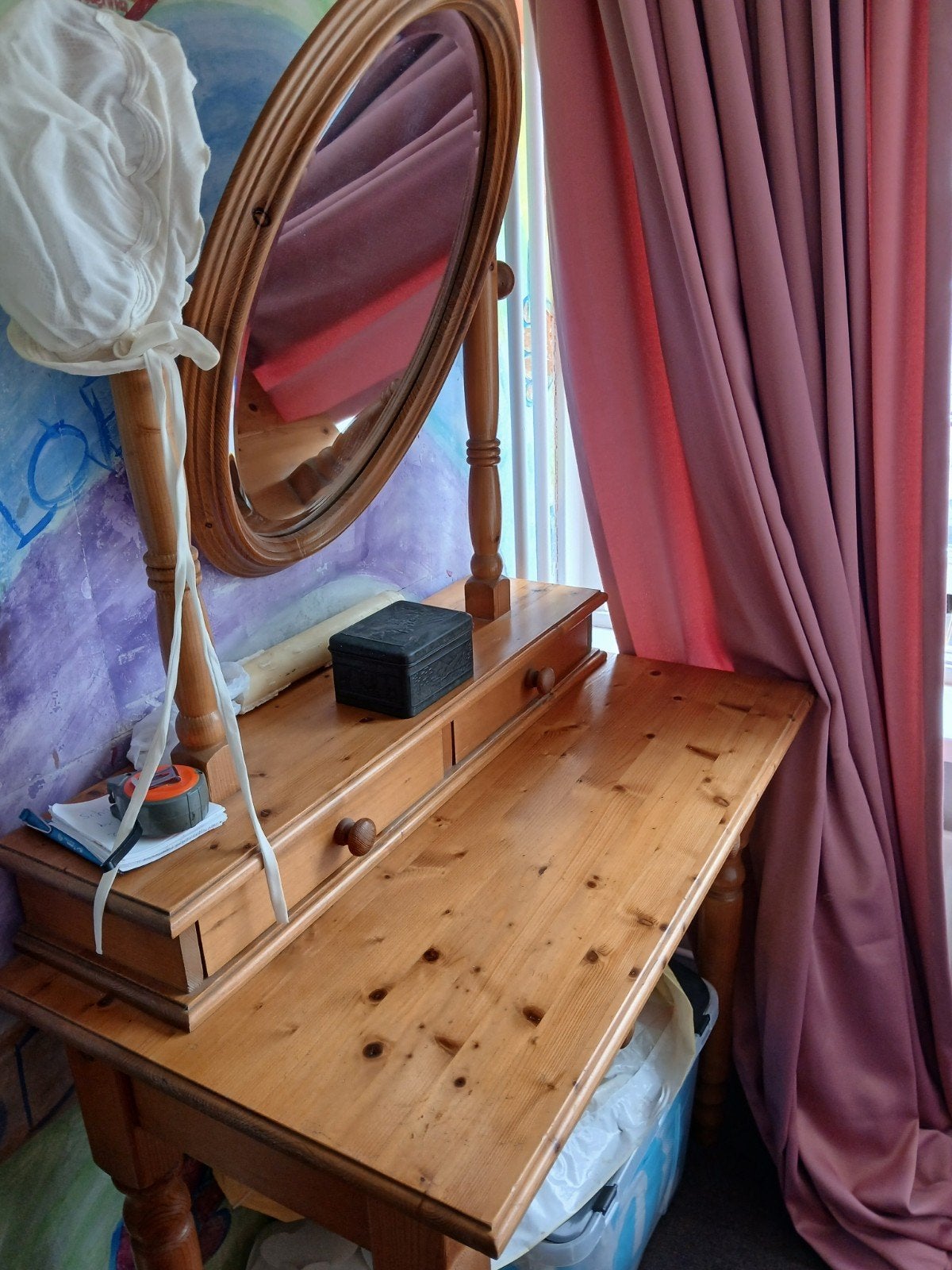 prachtige vintage kaptafel, Huis en Inrichting, Ophalen, Zo goed als nieuw, Hout, Grenen